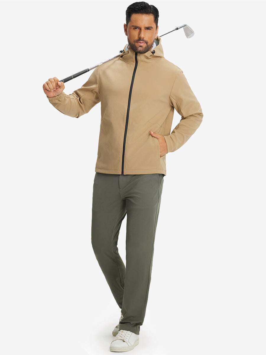 Men's Water-Resistant Softshell Winter Jacket with Hood – view 5