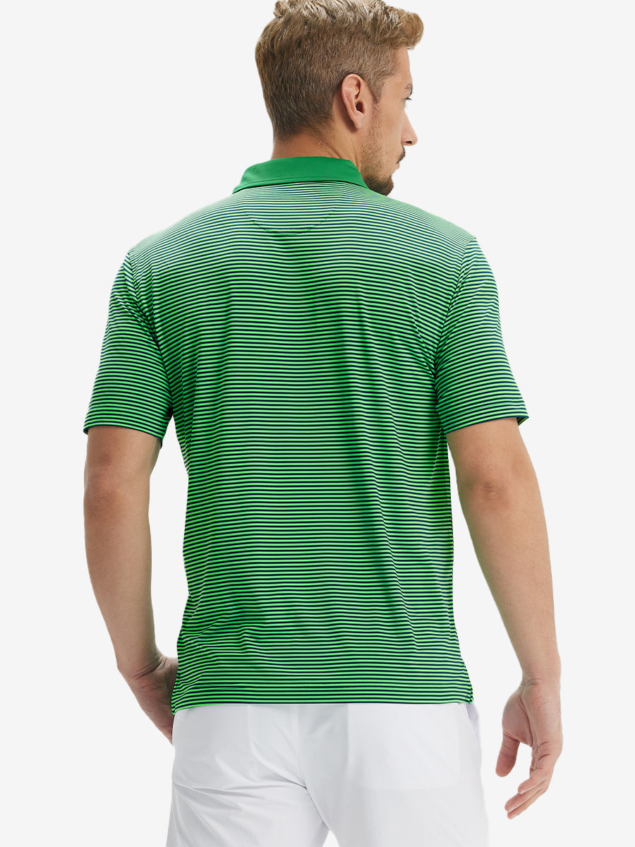 Men's Two-Tone Striped Quick-Dry Polo Shirt – view 45