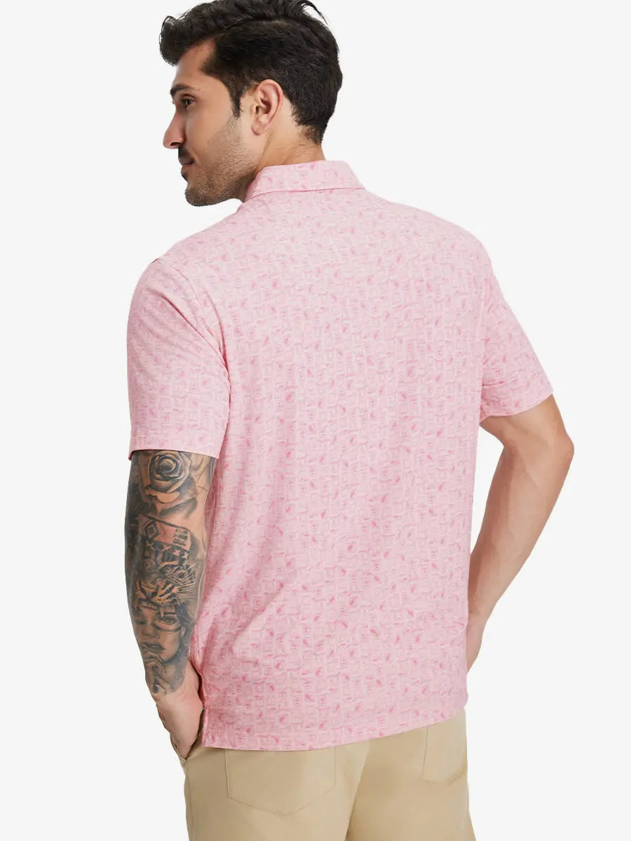 Men's Heather Print Golf Polo Shirt – view 23