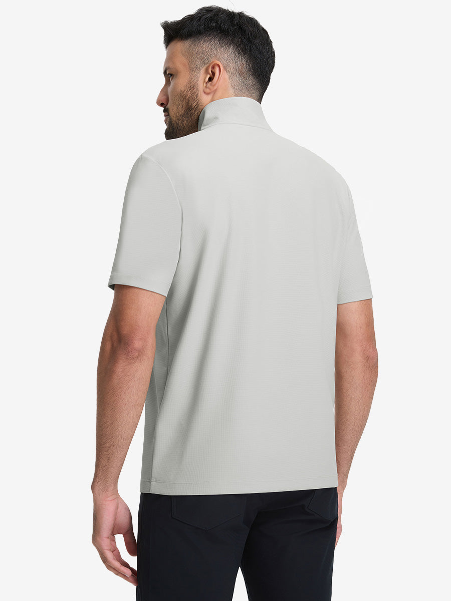 Men's Waffle Texture Quarter Zip Pullover – view 59