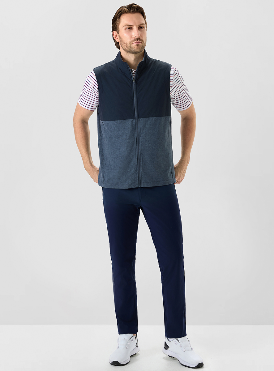 Men's Colour Block Full-Zip Golf Gilet – view 36