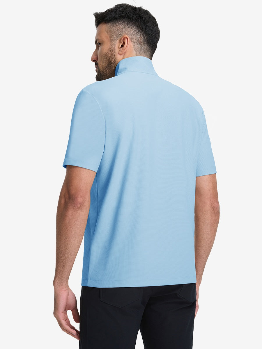 Men's Waffle Texture Quarter Zip Pullover – view 35