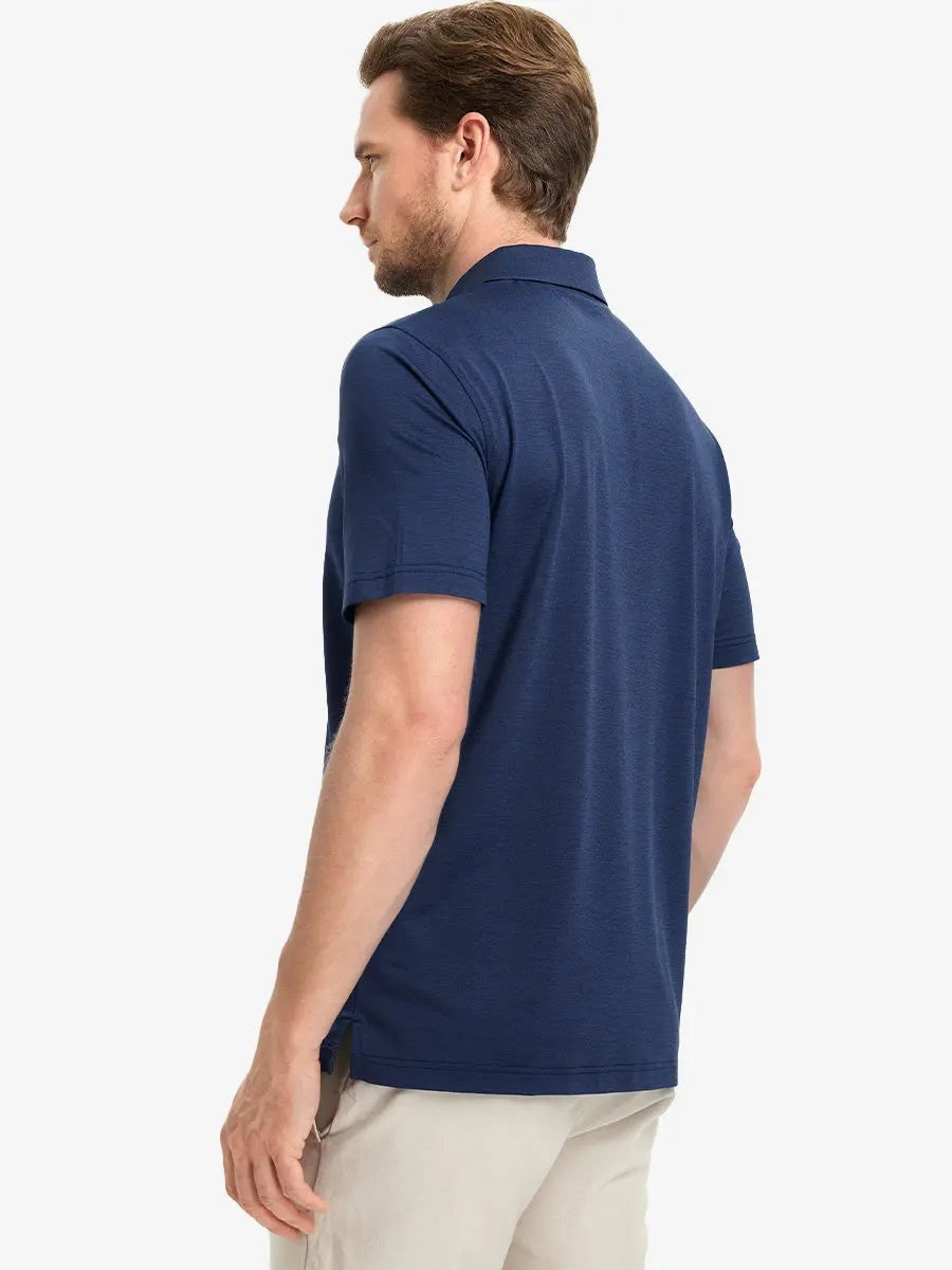 Men's Heather Jacquard Golf Polo Shirt – view 46