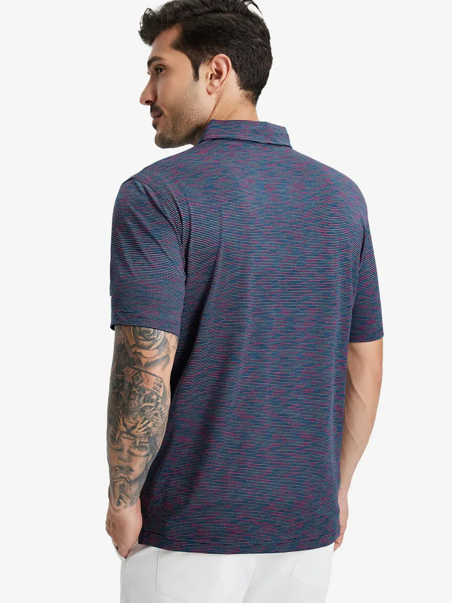 Men's Yarn-Dyed Striped Golf Polo Shirt – view 5