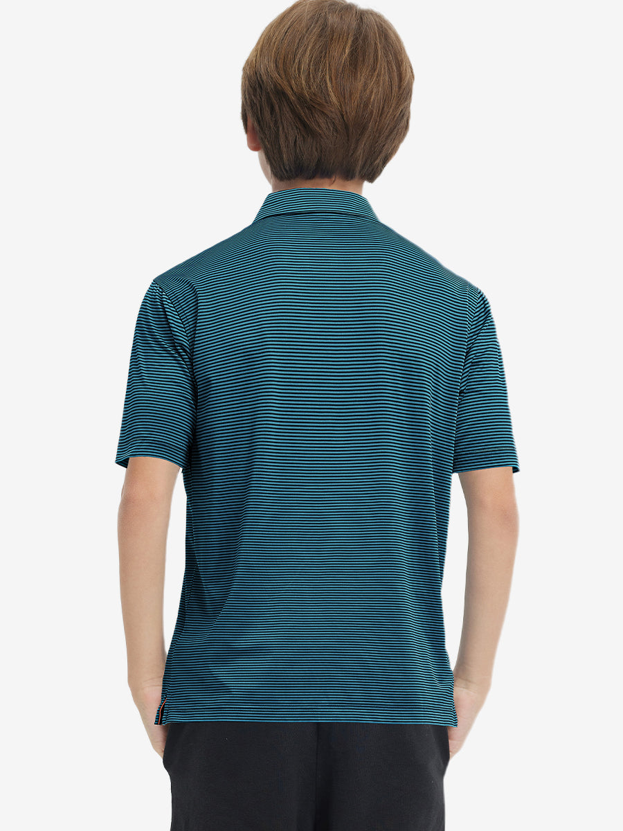 Youth Striped Performance Polo Shirt – view 42