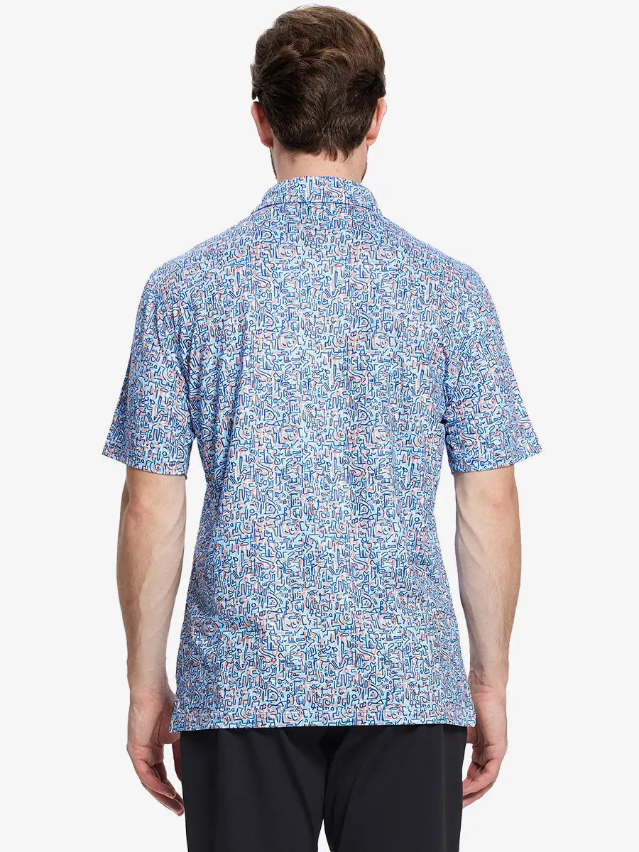 Men's Quick-Dry Printed Golf Polo Shirt – view 17