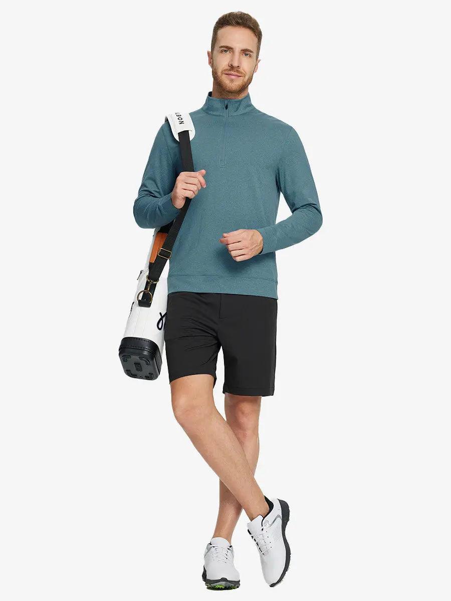 Men's Melange Quarter Zip Pullover – view 21