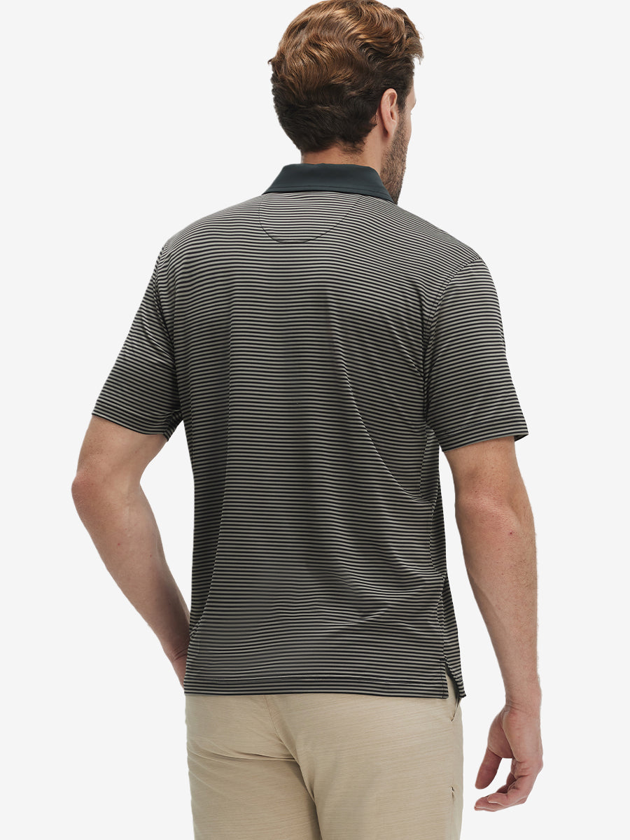 Men's Two-Tone Striped Quick-Dry Polo Shirt – view 13