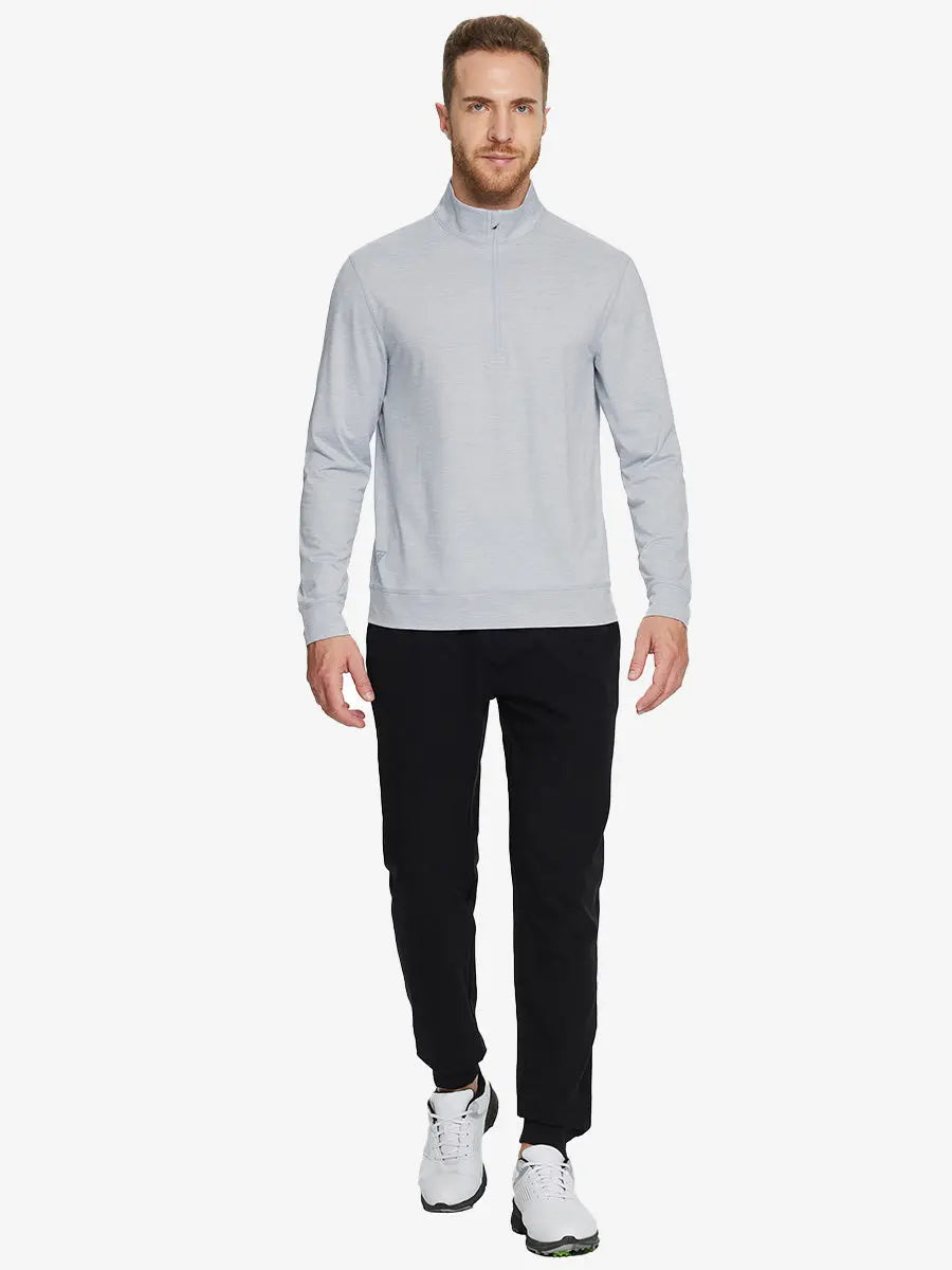 Men's Melange Quarter Zip Pullover – view 9