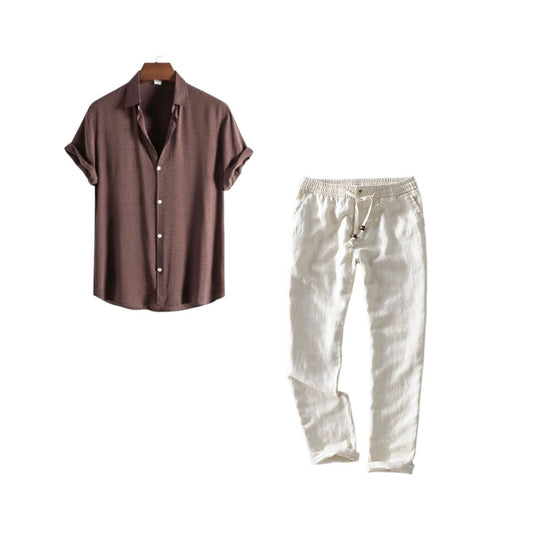 Teresina Men's Linen Shirt and Trousers Set – view 3