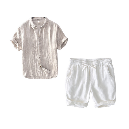 São Bento Men's Linen Shirt and Shorts Set – view 3