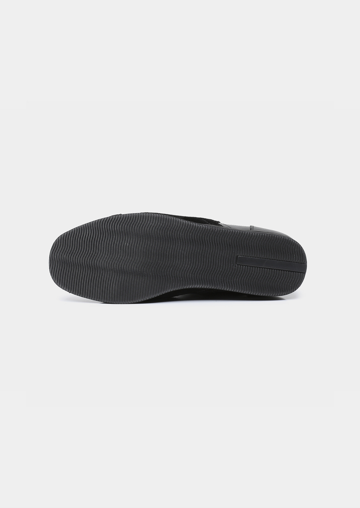 Black Retro Hybrid Suede Leather Runner by SATRI & CO. – product view 5