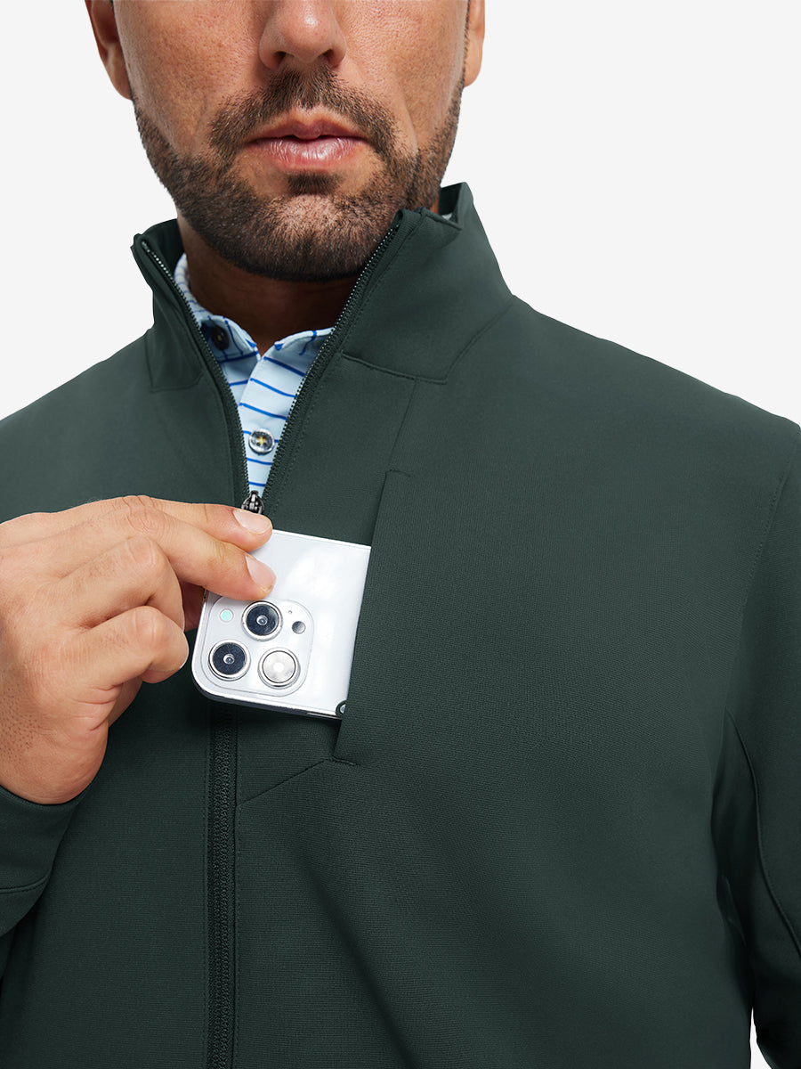 Men's Water-Resistant Hooded Zip-Up Golf Jacket – view 17