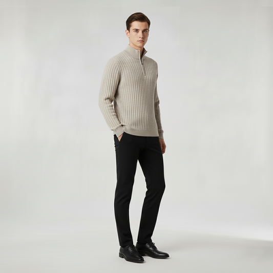 Zermatt Men's High Collar Half Zip Jumper – view 2