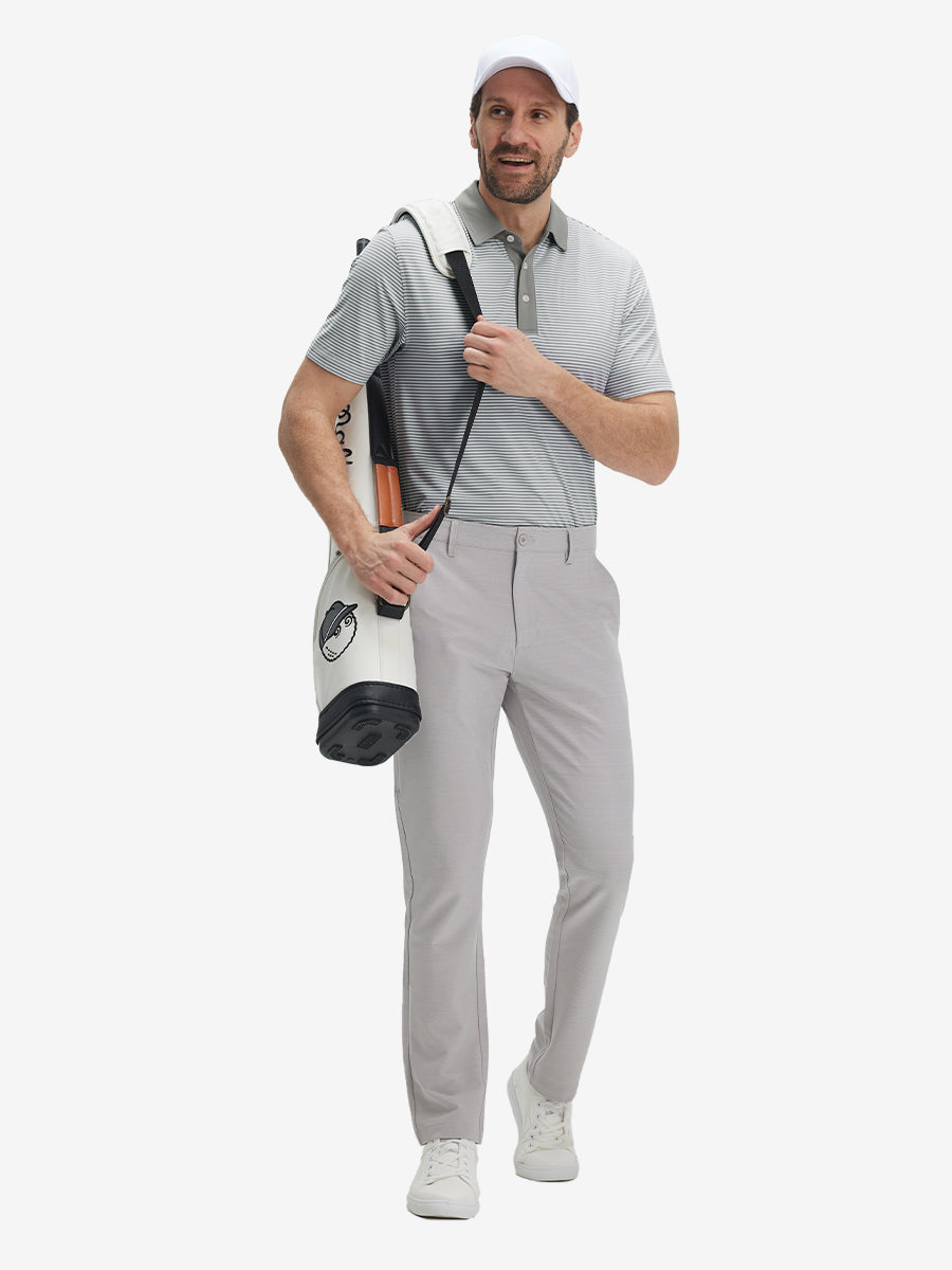 Men's Two-Tone Striped Quick-Dry Polo Shirt – view 54