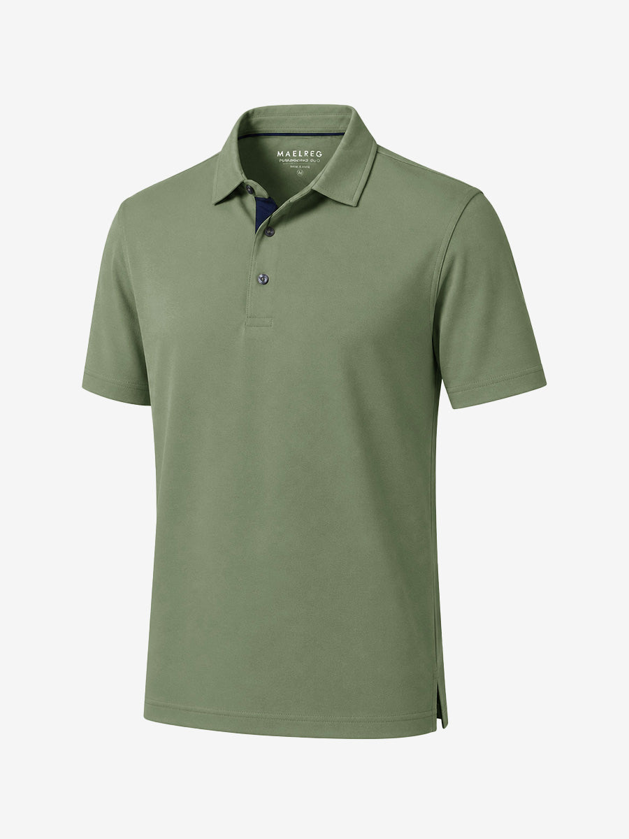 Roma Men's Slim Fit Knit Polo Shirt – view 38