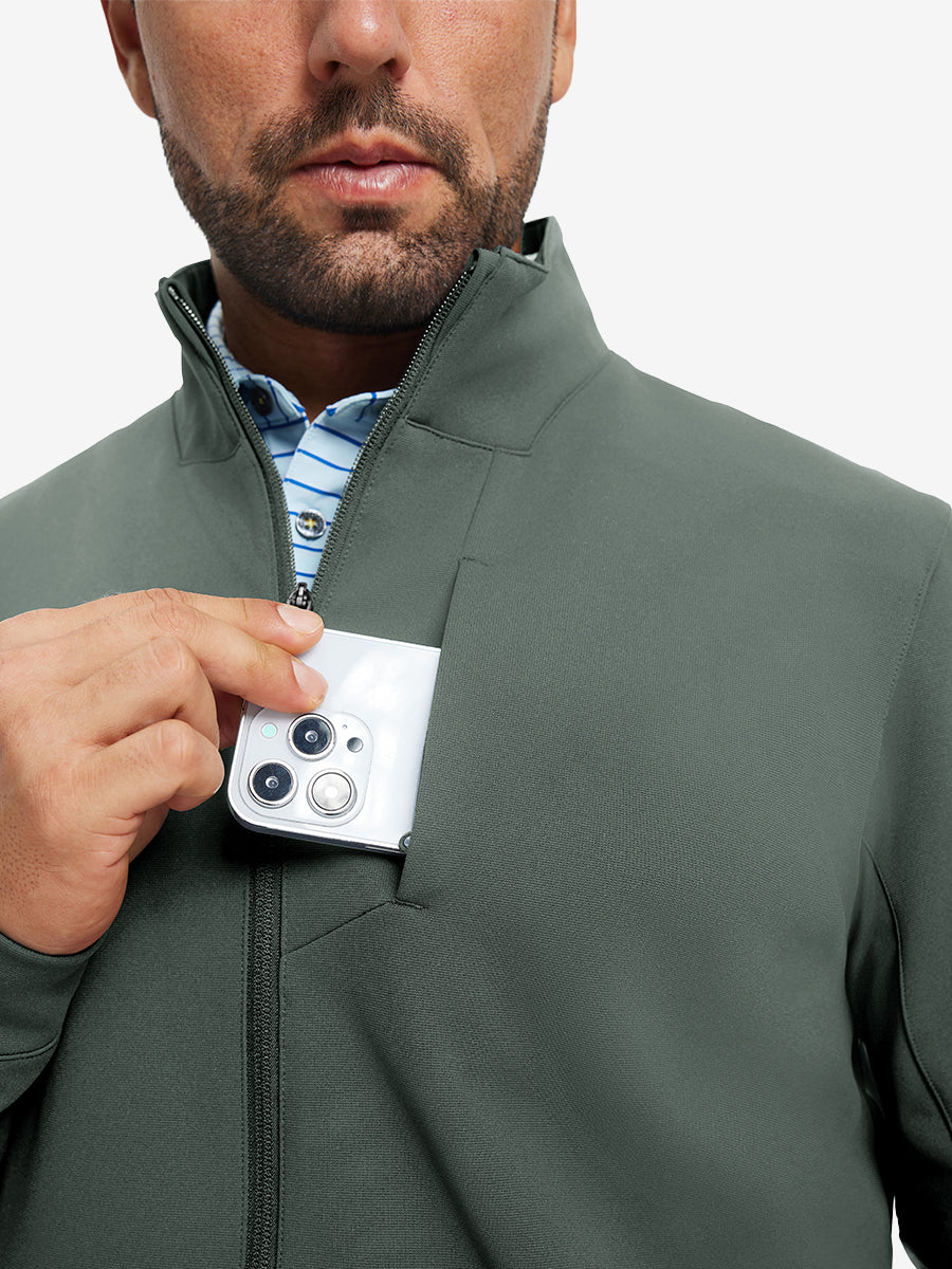 Men's Water-Resistant Hooded Zip-Up Golf Jacket – view 35