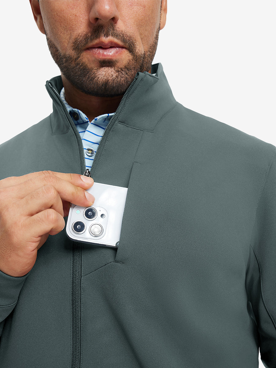 Men's Water-Resistant Hooded Zip-Up Golf Jacket – view 5