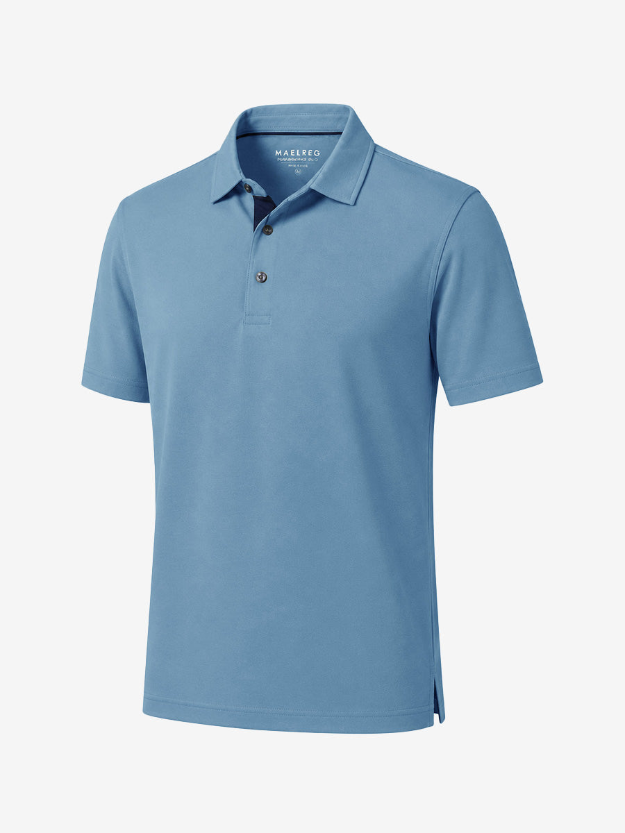 Roma Men's Slim Fit Knit Polo Shirt – view 46