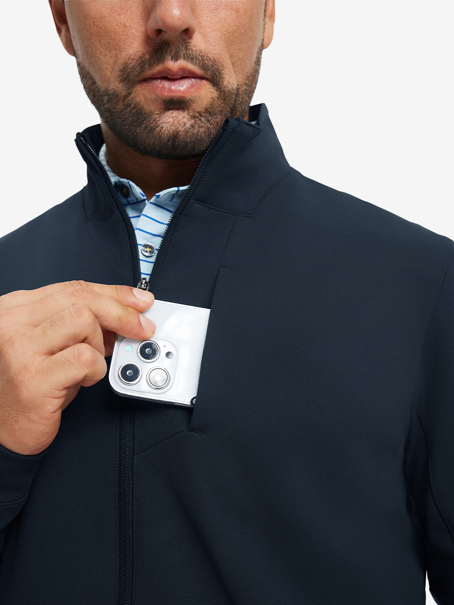 Men's Water-Resistant Hooded Zip-Up Golf Jacket – view 47