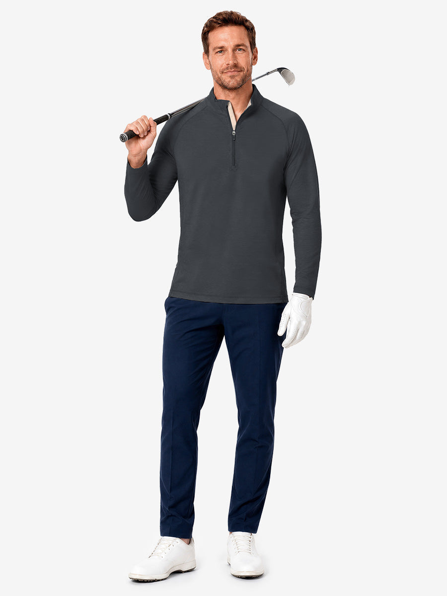 Men's Heather Athletic Quarter Zip Sweatshirt – view 26