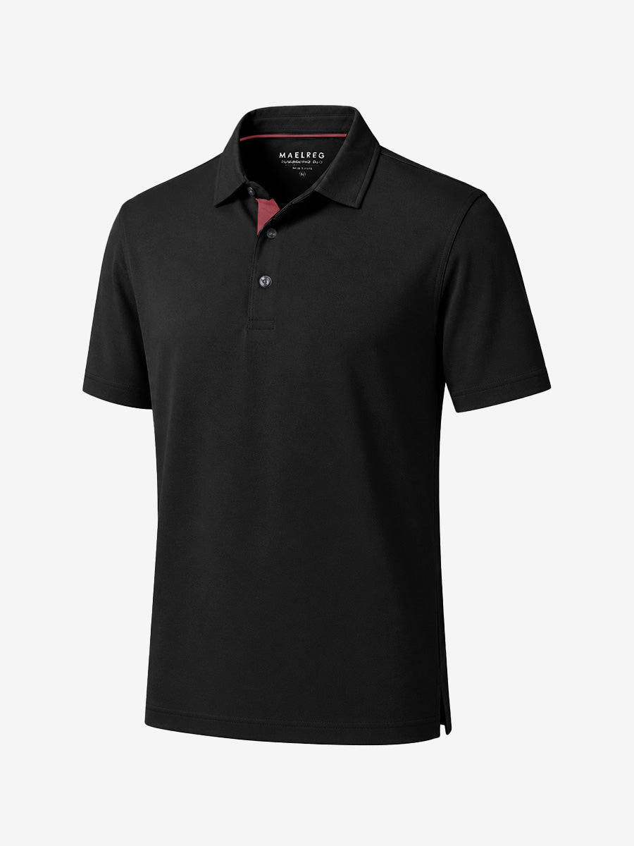 Roma Men's Slim Fit Knit Polo Shirt – view 22