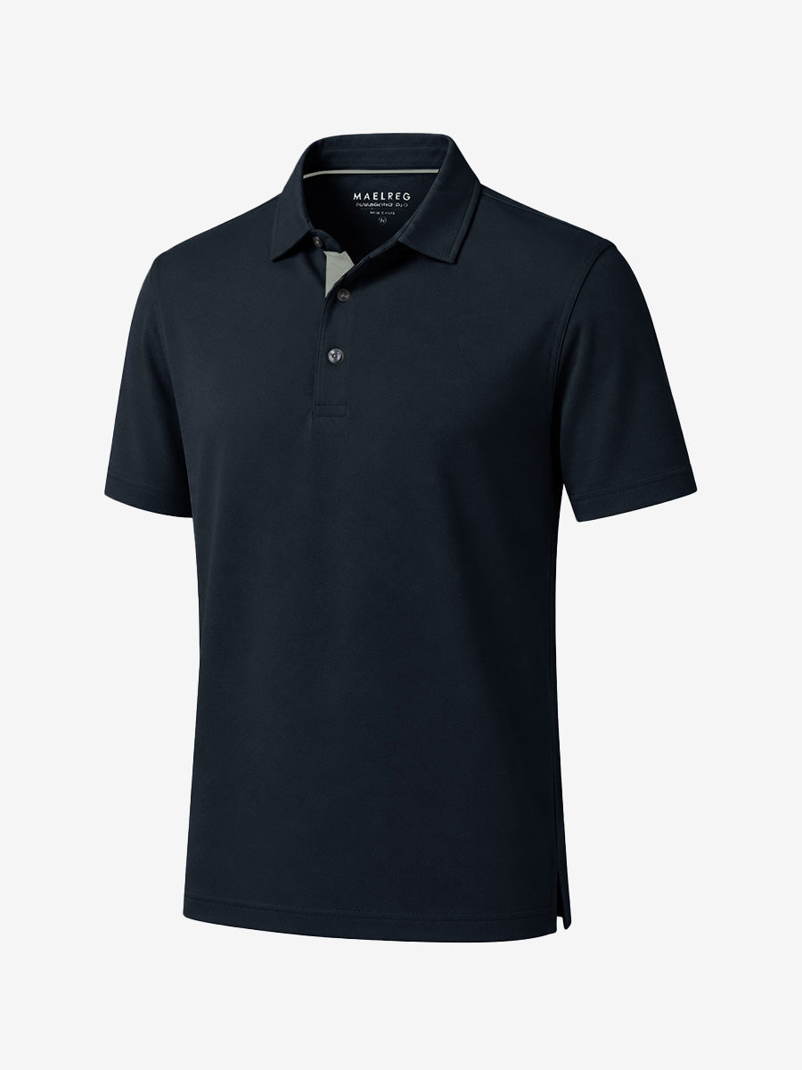 Roma Men's Slim Fit Knit Polo Shirt – view 6