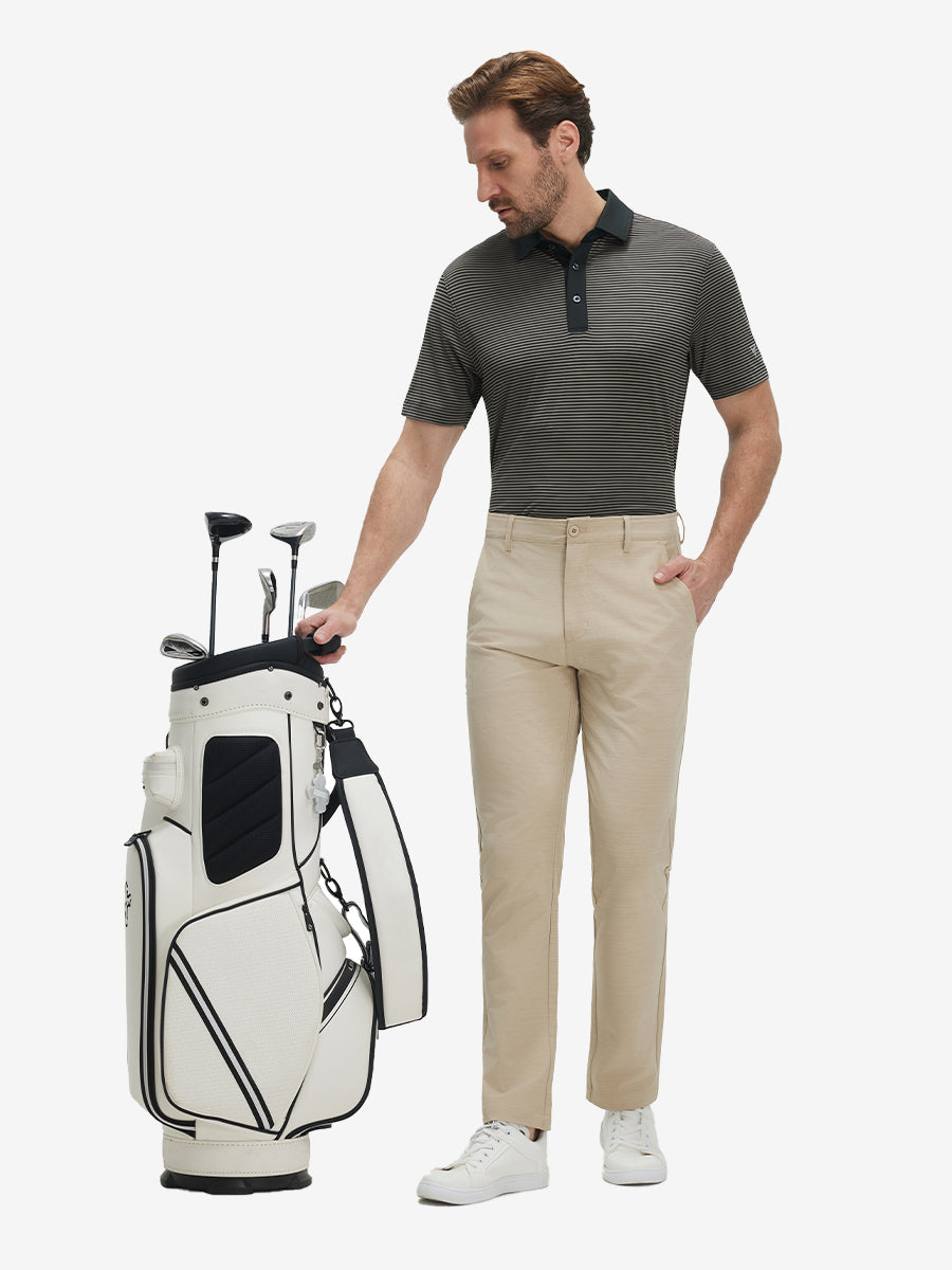 Men's Two-Tone Striped Quick-Dry Polo Shirt – view 14