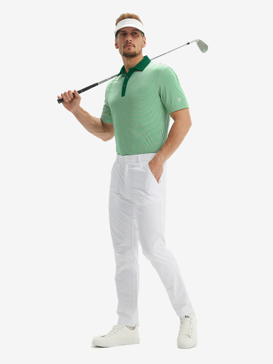 Men's Two-Tone Striped Quick-Dry Polo Shirt – view 38