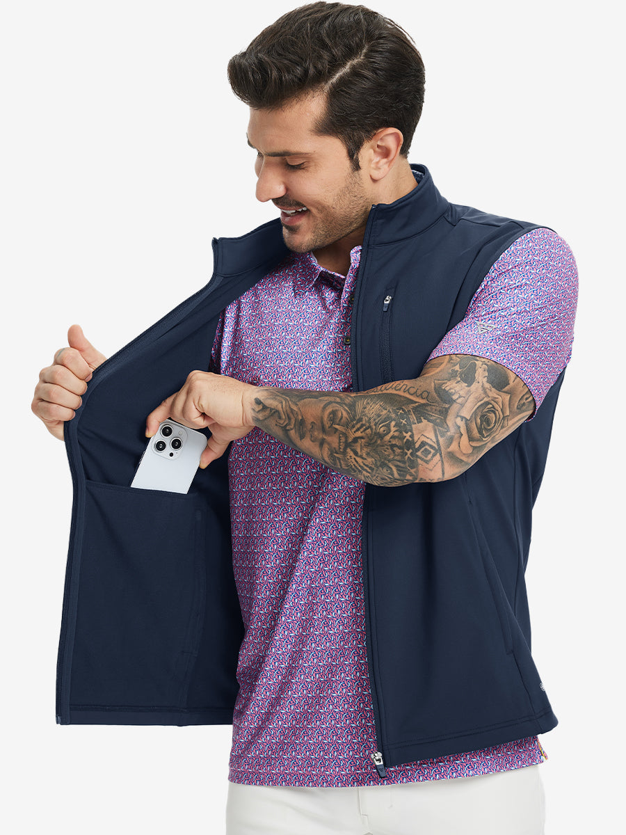 Men's Water-Resistant Fleece Golf Vest – view 18