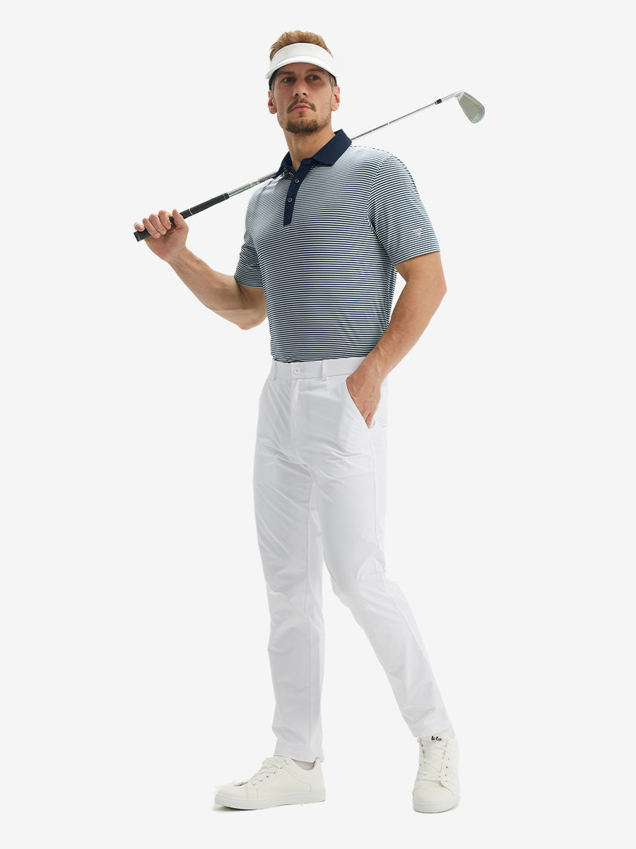 Men's Two-Tone Striped Quick-Dry Polo Shirt – view 70