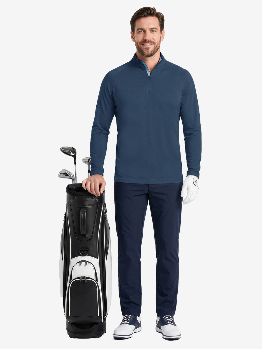 Men's Heather Athletic Quarter Zip Sweatshirt – view 40