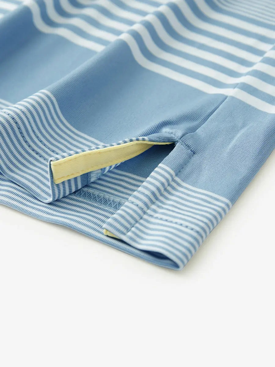 Men's Yarn-Dyed Striped Golf Polo Shirt – view 24