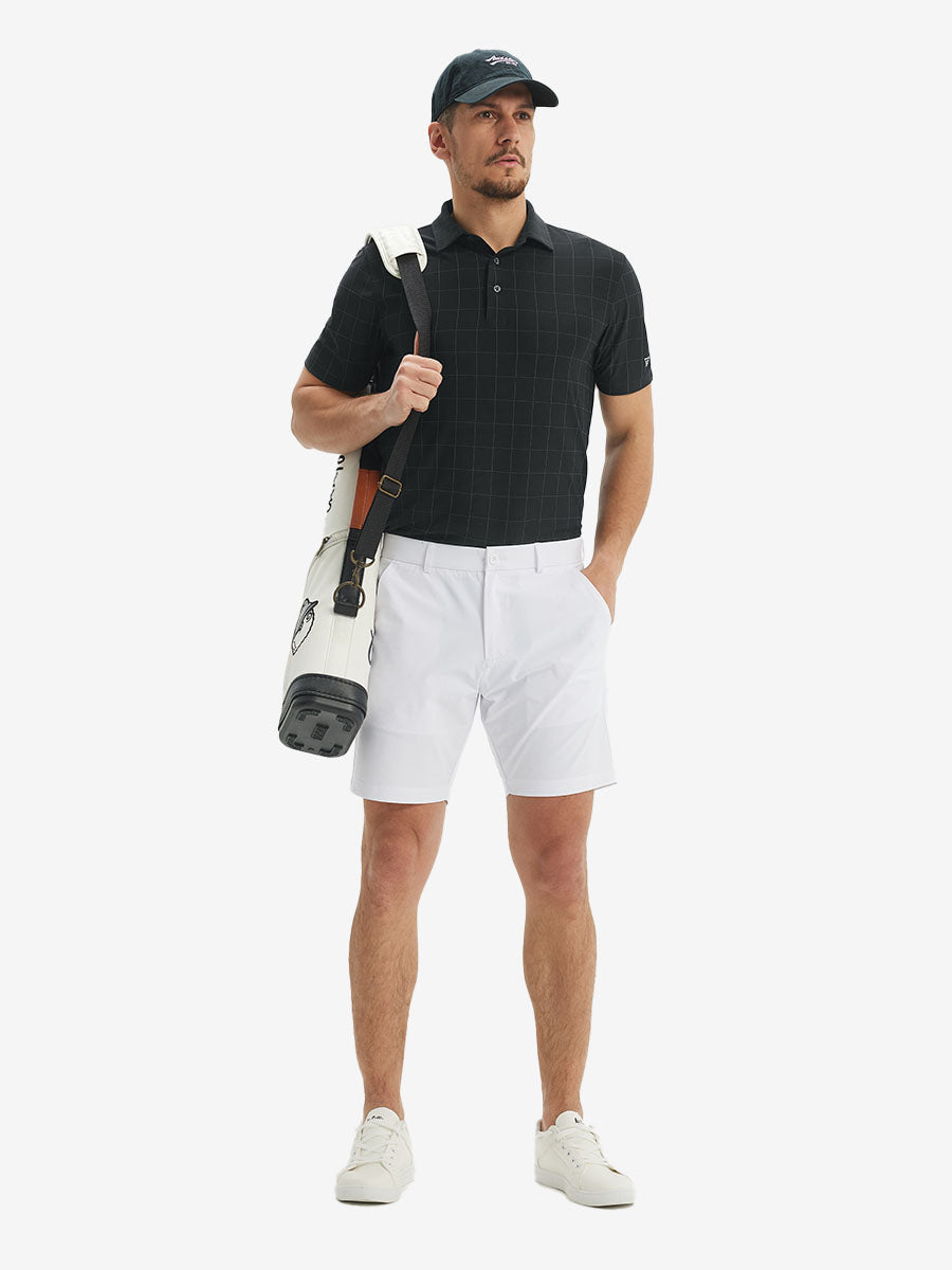 Men's Reflective Check Collar Golf Polo Shirt – view 14