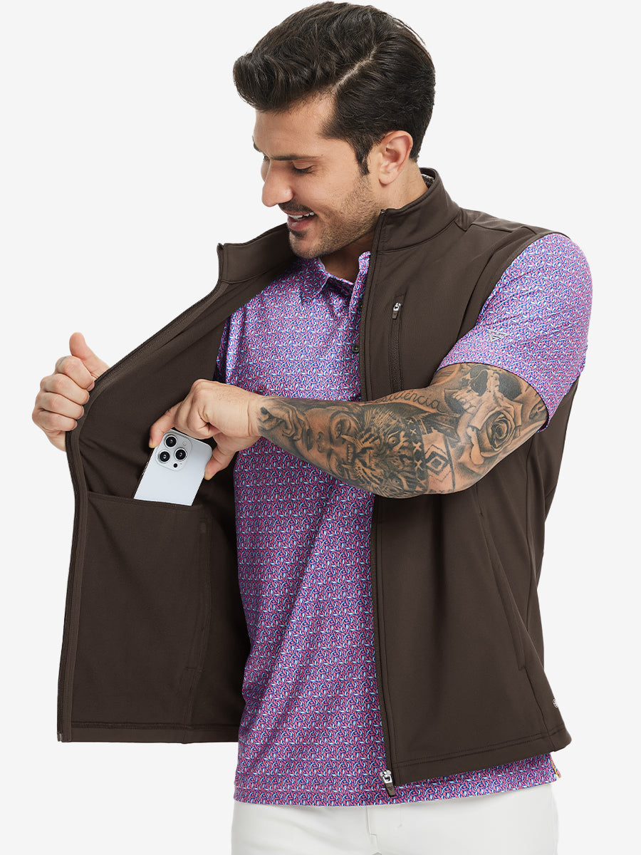 Men's Water-Resistant Fleece Golf Vest – view 36