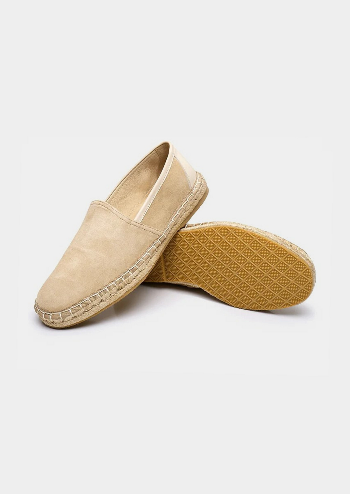 Men's Suede Seaside Espadrilles in Ivory – view 2