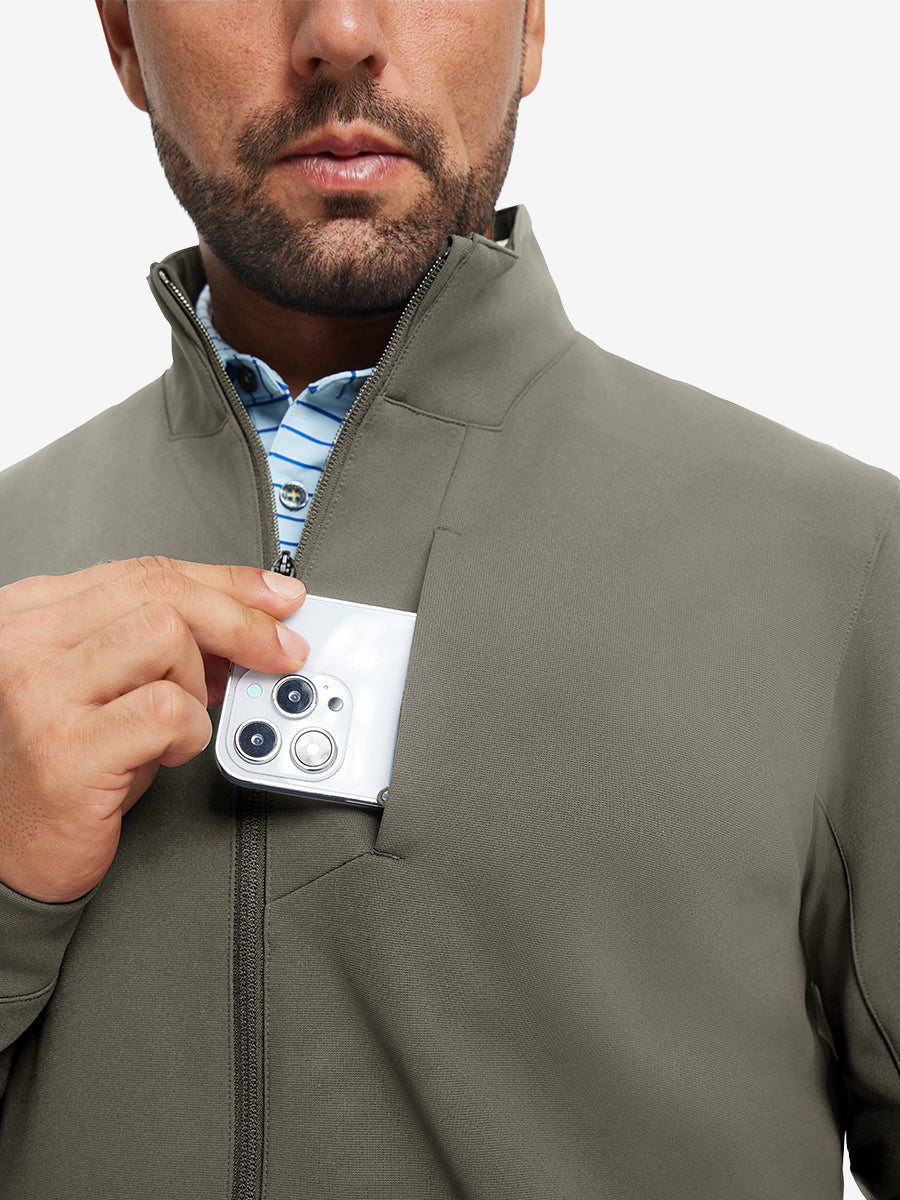 Men's Water-Resistant Hooded Zip-Up Golf Jacket – view 29