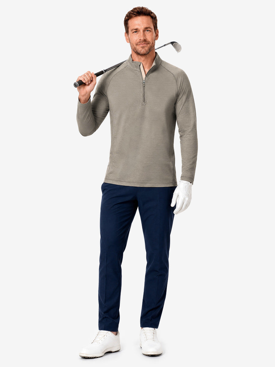 Men's Heather Athletic Quarter Zip Sweatshirt – view 5