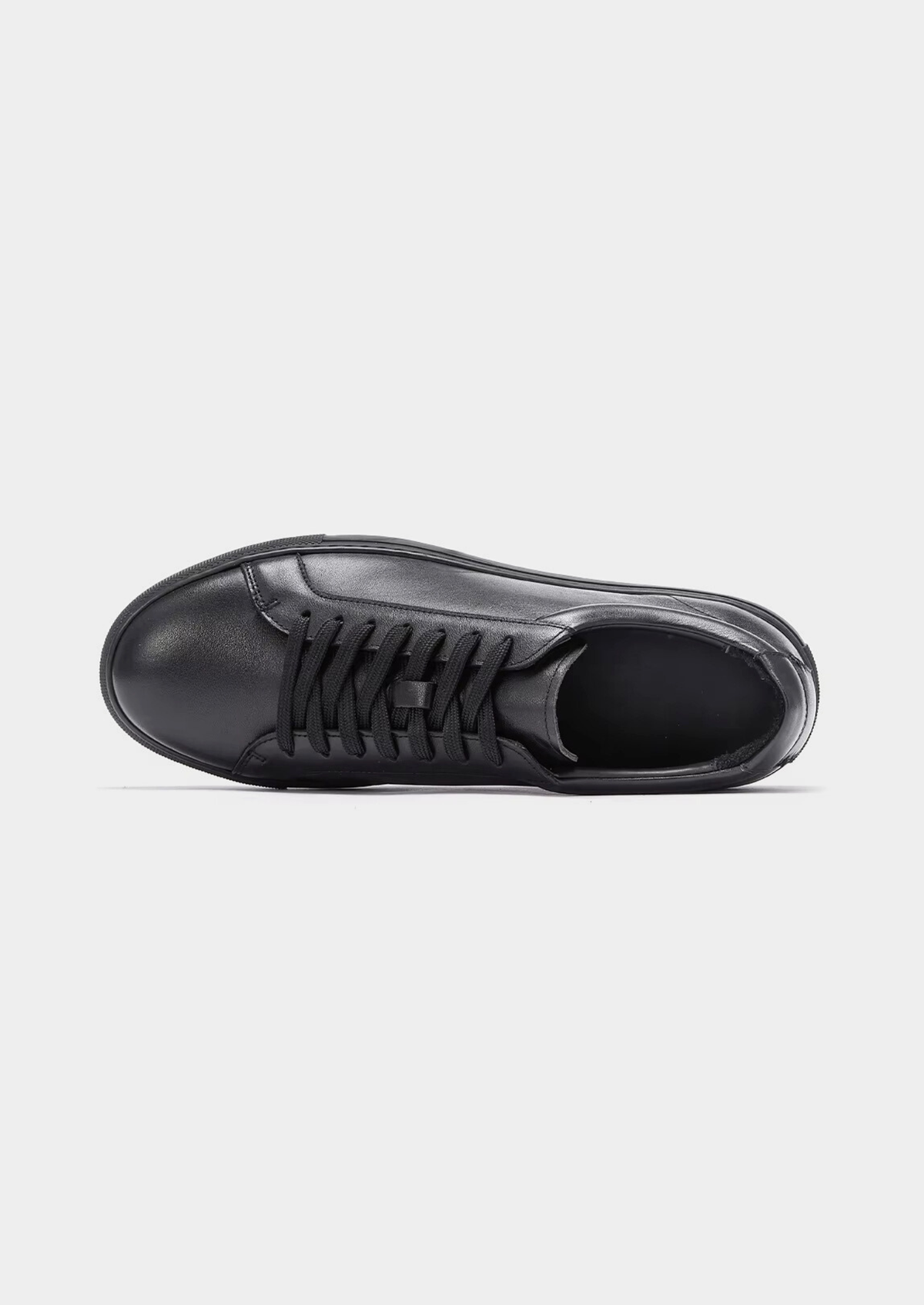 Black Essential Leather Trainer by SATRI & CO. – product view 3