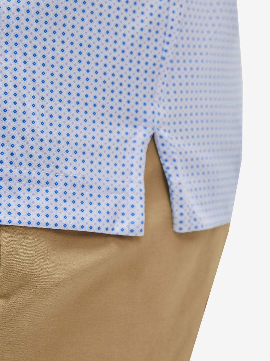 Men's Ribbed Collar Printed Golf Polo Shirt – view 23