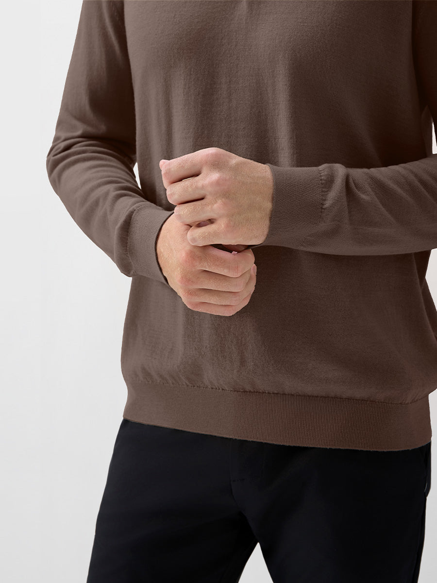 Men's Pure Merino Wool Knit Polo Jumper – view 33