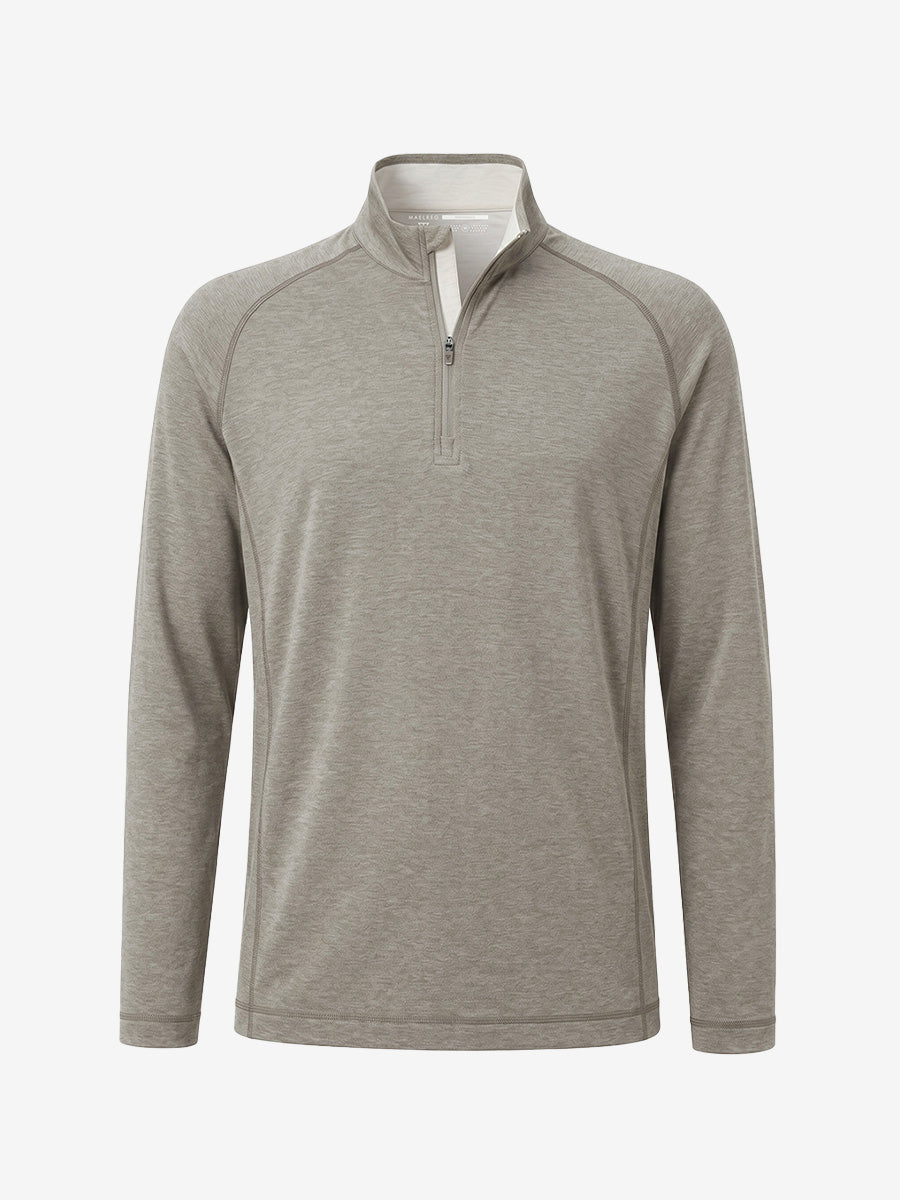 Men's Heather Athletic Quarter Zip Sweatshirt – view 6