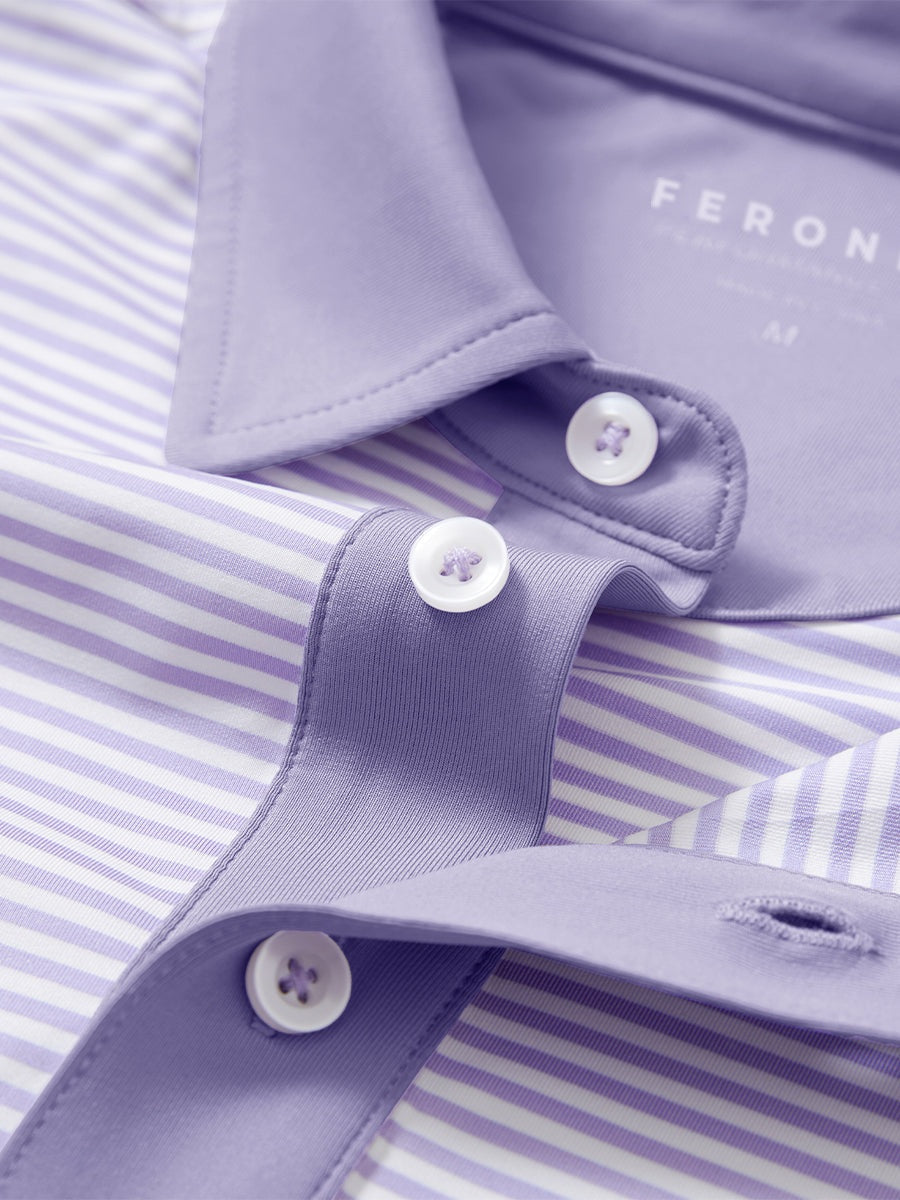 Men's Two-Tone Striped Quick-Dry Polo Shirt – view 63