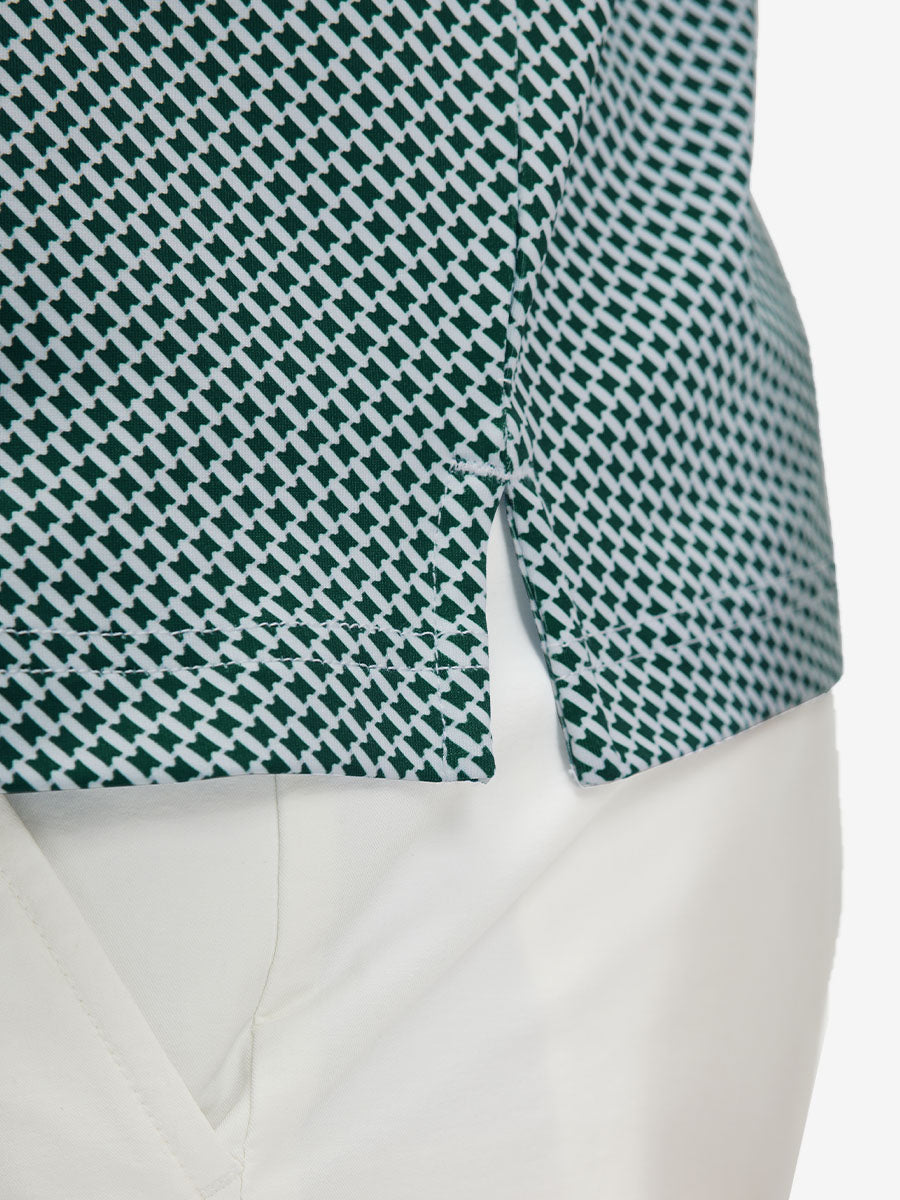 Men's Ribbed Collar Printed Golf Polo Shirt – view 95