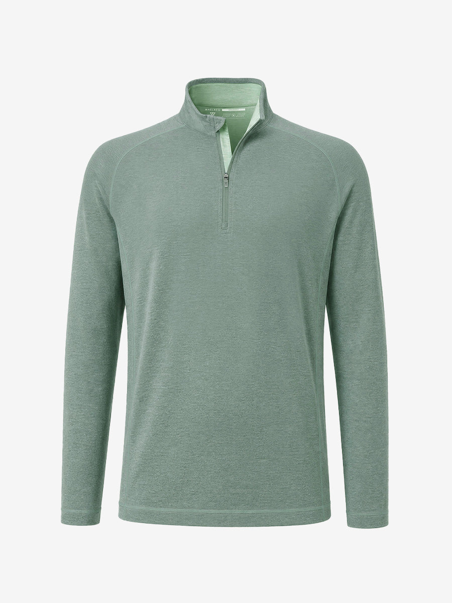 Men's Heather Athletic Quarter Zip Sweatshirt – view 13