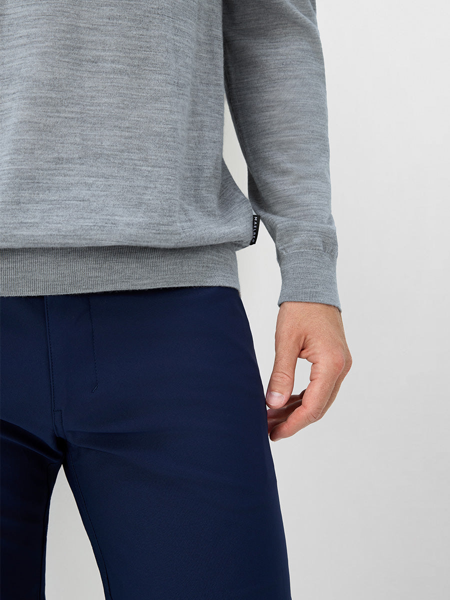 Men's Pure Merino Wool Knit Polo Jumper – view 16