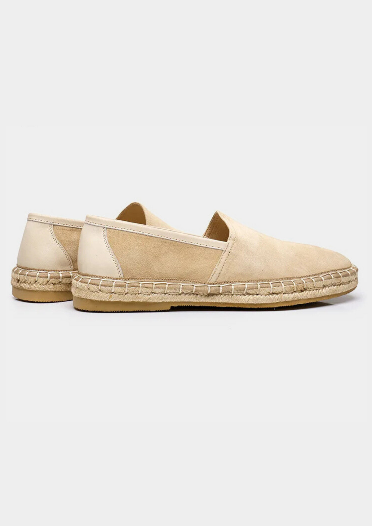 Men's Suede Seaside Espadrilles in Ivory – view 3