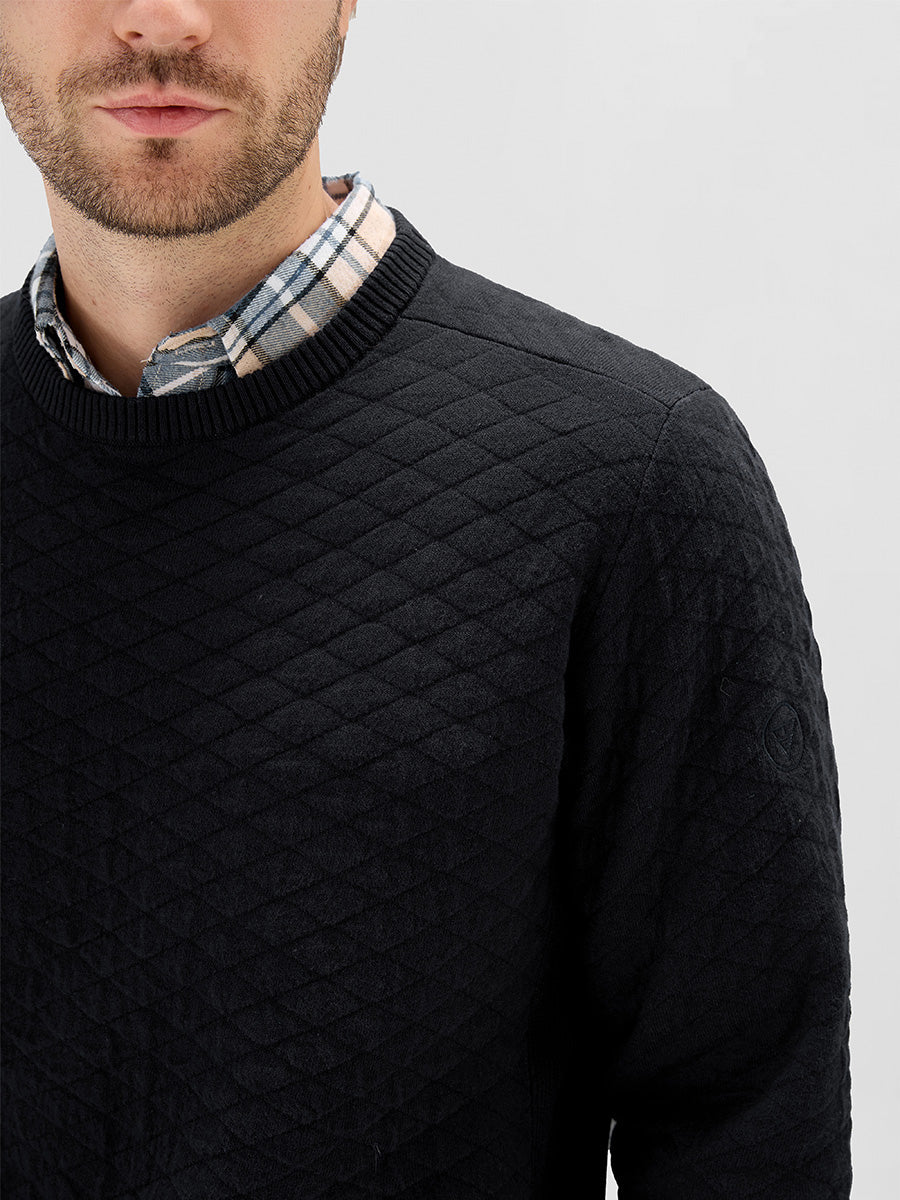 Men's Heavyweight Cotton Knit Crew Neck Jumper – view 16