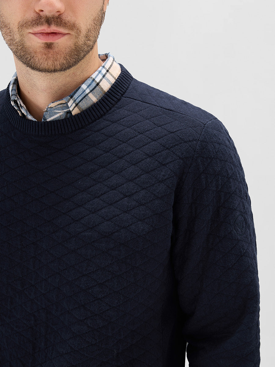 Men's Heavyweight Cotton Knit Crew Neck Jumper – view 36