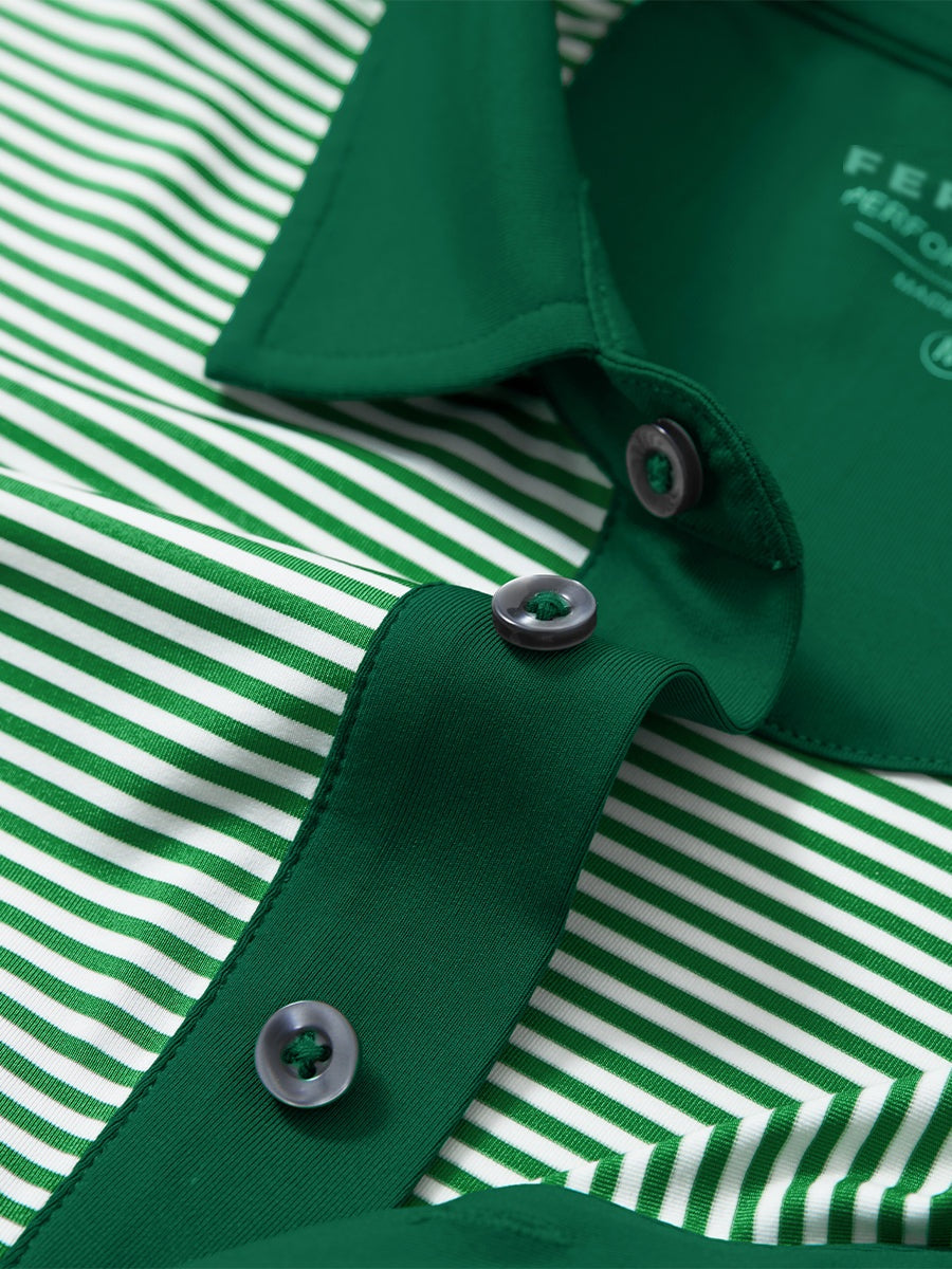 Men's Two-Tone Striped Quick-Dry Polo Shirt – view 39
